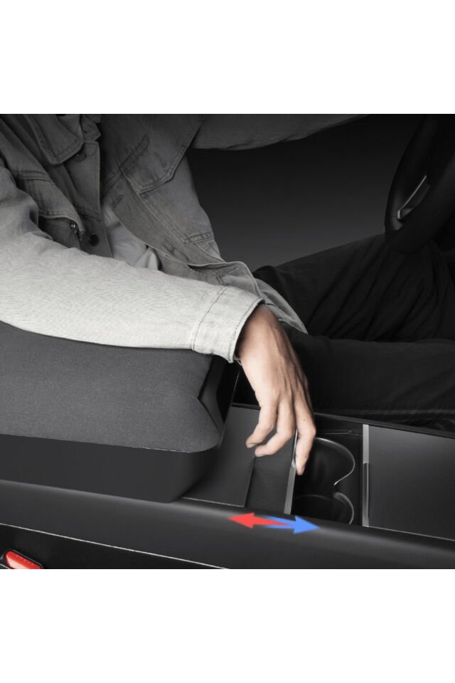 Tesla Model Y Juniper (2025+) Uyumlu Ergonomik Kol Dayama Yükseltici ve Gizli Saklama Kutusu