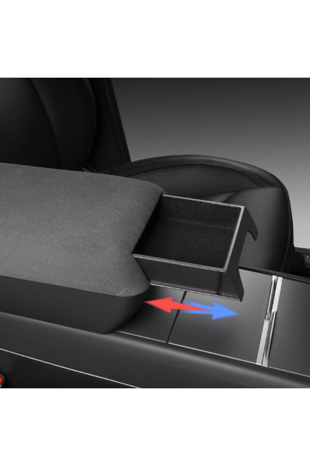 Tesla Model Y Juniper (2025+) Uyumlu Ergonomik Kol Dayama Yükseltici ve Gizli Saklama Kutusu