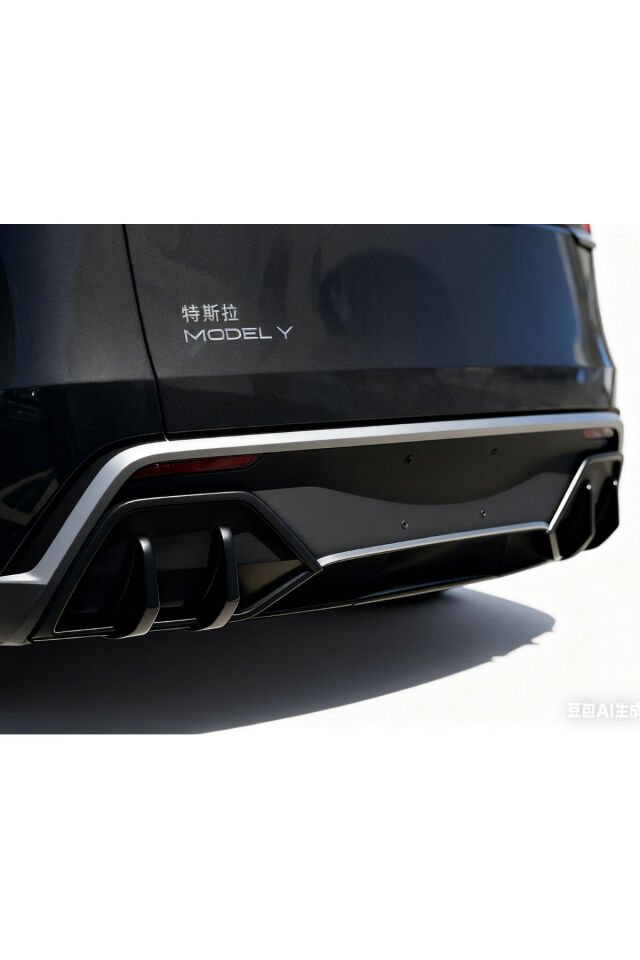 Tesla Model Y Juniper (2025-2026+) Uyumlu Mat Siyah Arka Difüzör Yan Ekleri (2'li Set)