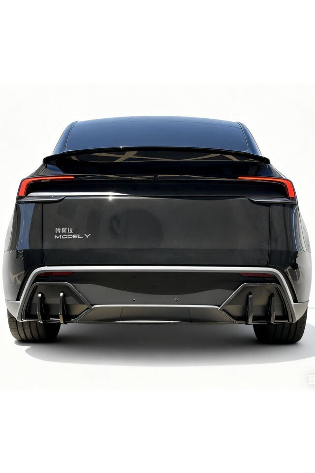 Tesla Model Y Juniper (2025-2026+) Uyumlu Mat Siyah Arka Difüzör Yan Ekleri (2'li Set)