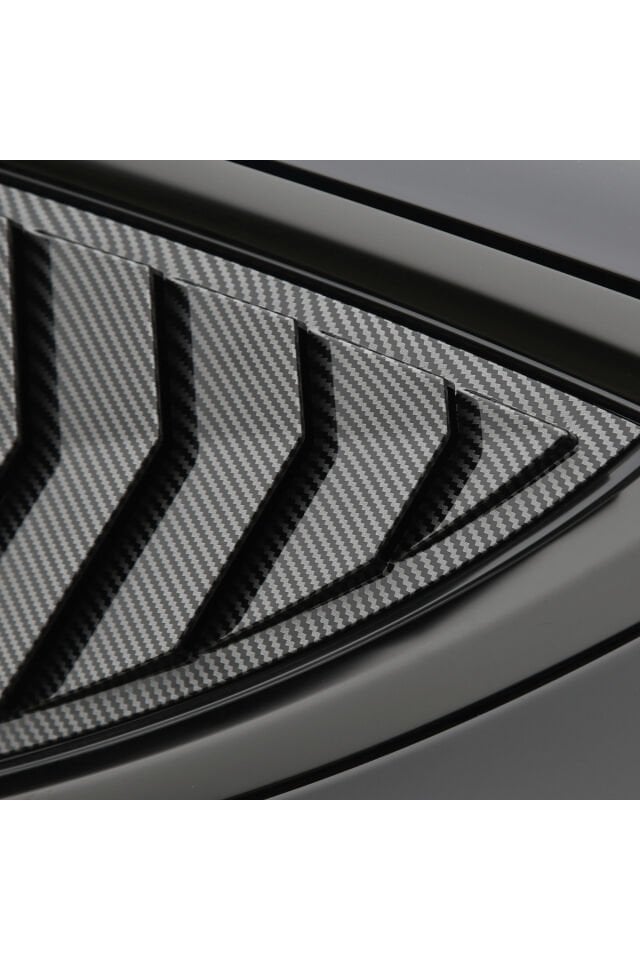 Tesla Model Y Juniper (2025+) Uyumlu Arka Kelebek Camı Panjuru Parlak karbon Görünüm