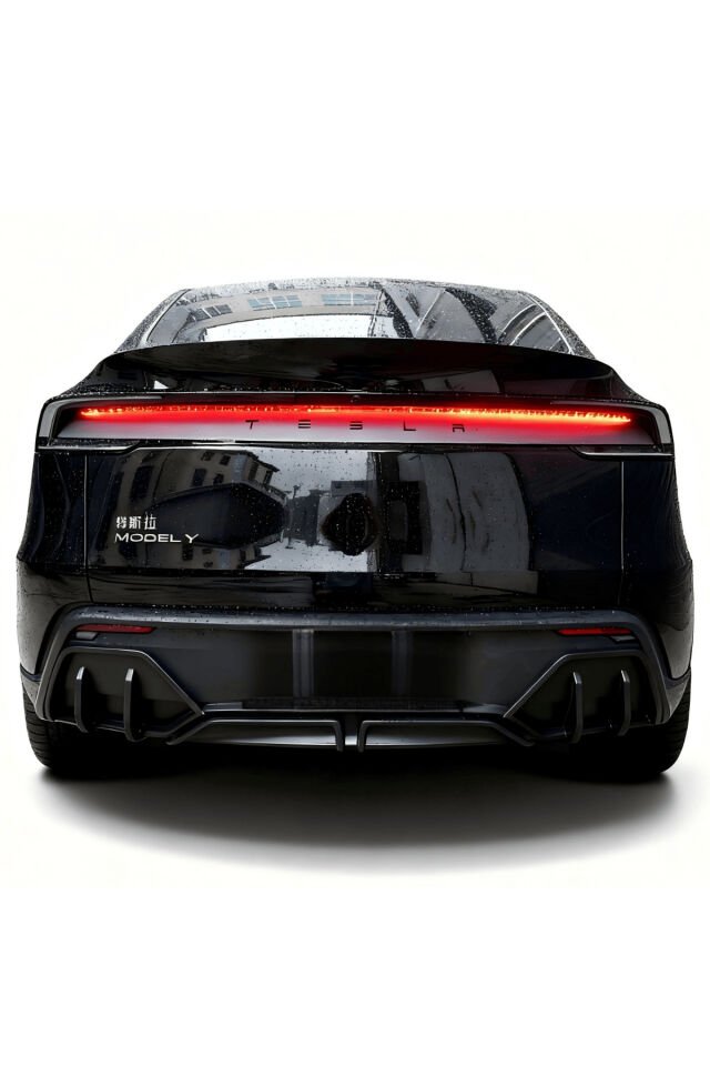 Tesla Juniper (2025-2026+) Arka Bodykit Seti Parlak Siyah