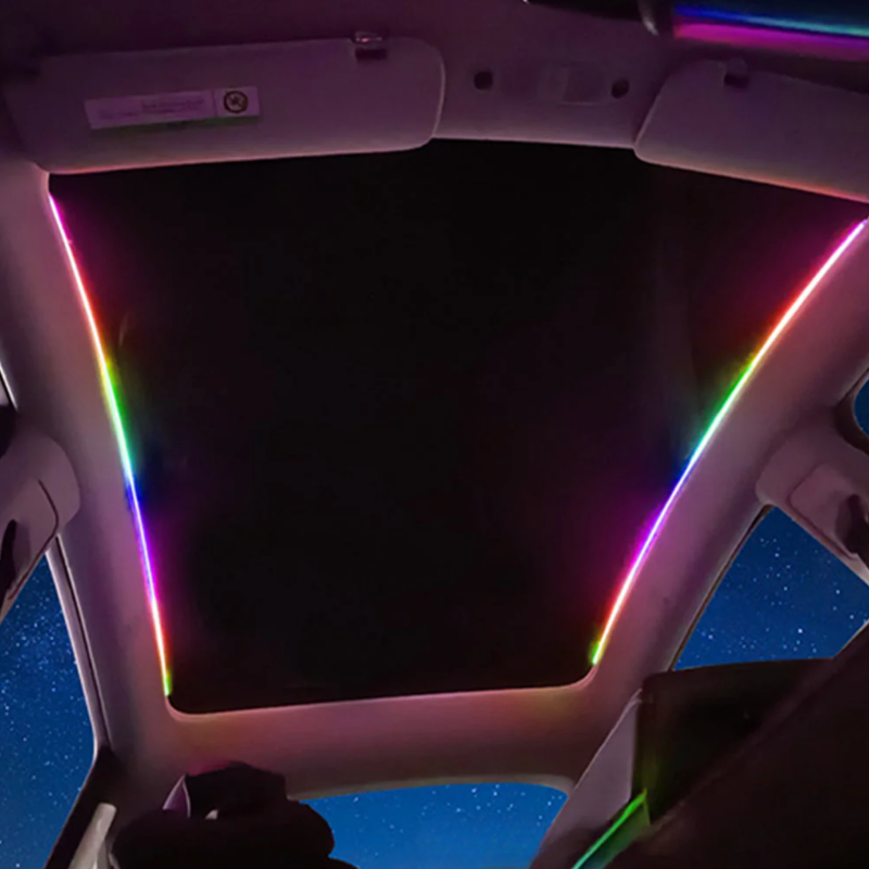 Tesla ve BYD Uyumlu 110cm Araç Cam Tavan Ambiyans Aydınlatma Seti USB Versiyon