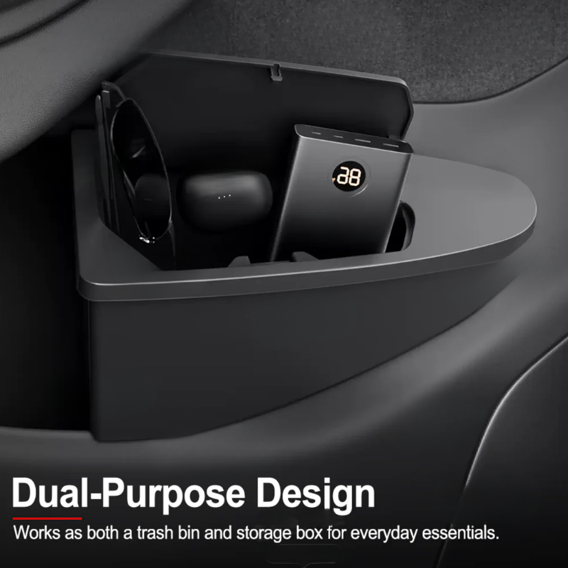 Tesla Model Y Juniper Uyumlu Ön Kapı İçi Gizli Çöp Kovası Kapaklı Düzenleyici Organizer