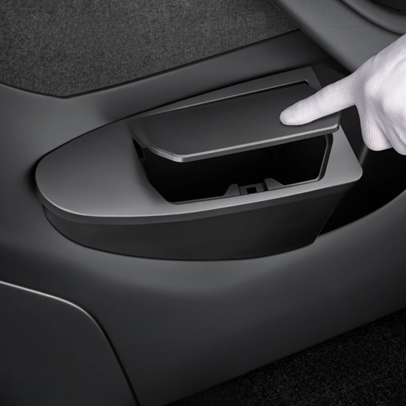 Tesla Model Y Juniper Uyumlu Ön Kapı İçi Gizli Çöp Kovası Kapaklı Düzenleyici Organizer