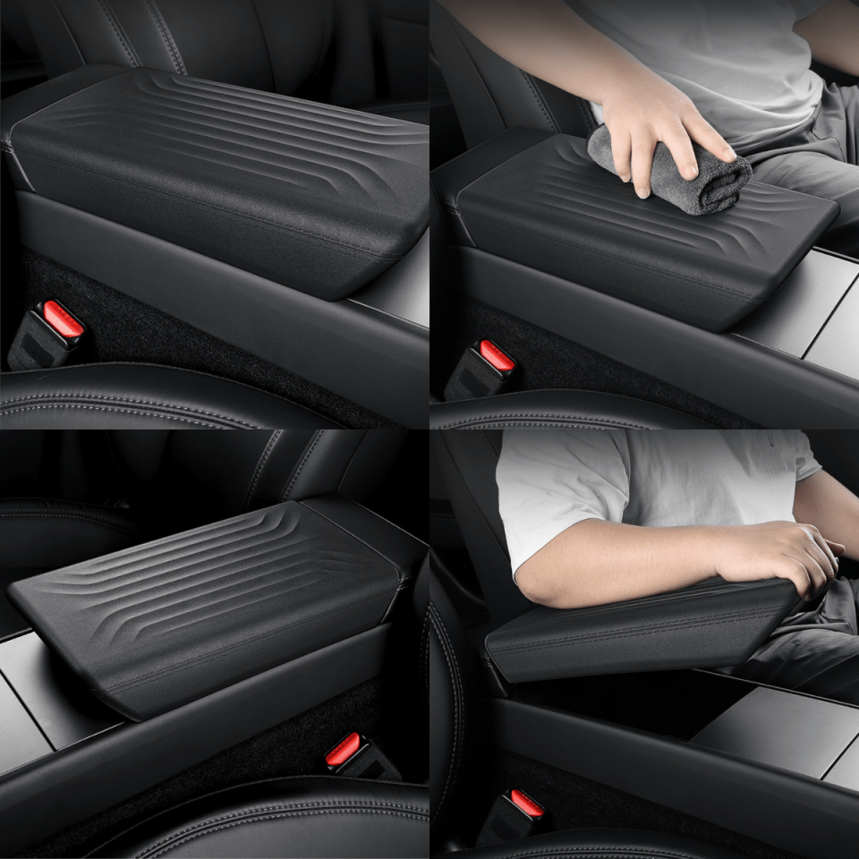 Tesla Model Y Juniper Uyumlu 3D Ergonomik Kol Dayama Koruyucu – Premium Konfor Serisi Siyah