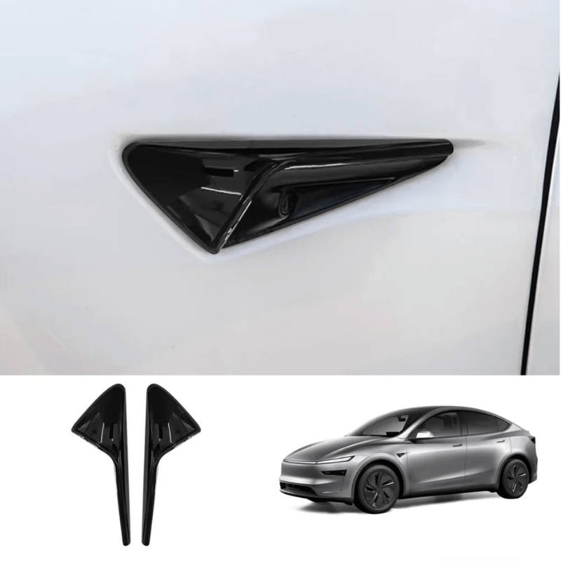 Tesla Model Y Uyumlu Piano Black Yan Kamera (Sinyal) Kaplama Seti(HW4)