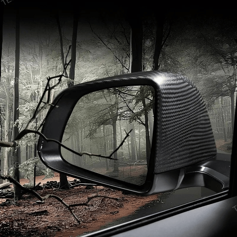 Tesla Model Y Juniper (2025+) Mat Karbon Fiber Stil Yan Ayna Kapağı Seti