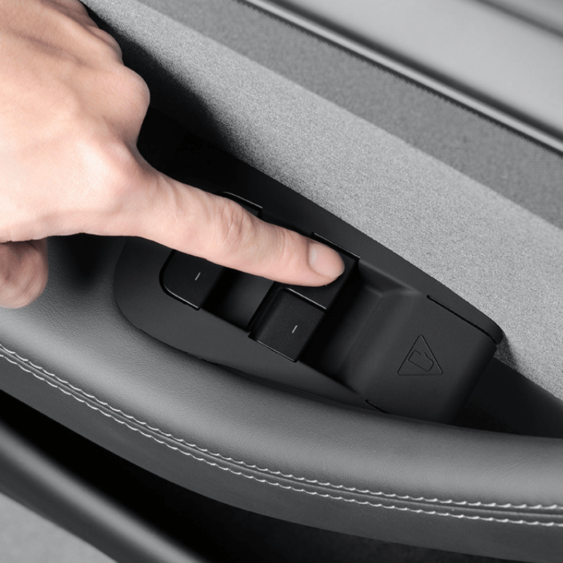 Tesla Model Y Juniper (2025+) Uyumlu Silikon Cam Açma Düğme Paneli Koruyucu Seti (4 Parça)