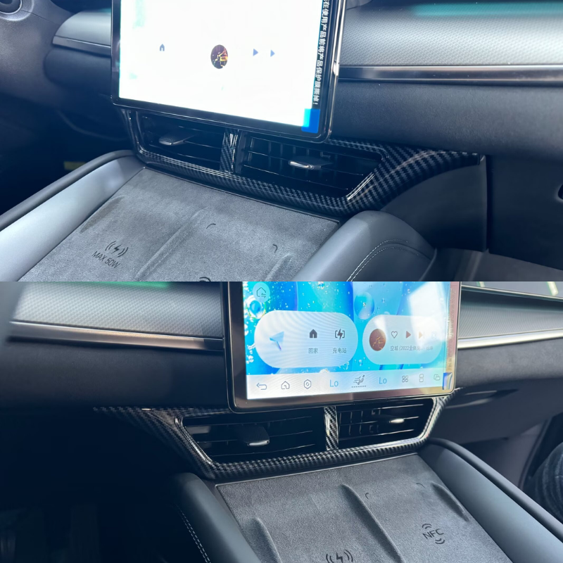 BYD Seallion 7 Uyumlu Karbon Fiber Ön Merkez Hava Menfezi Çerçeve Kaplaması