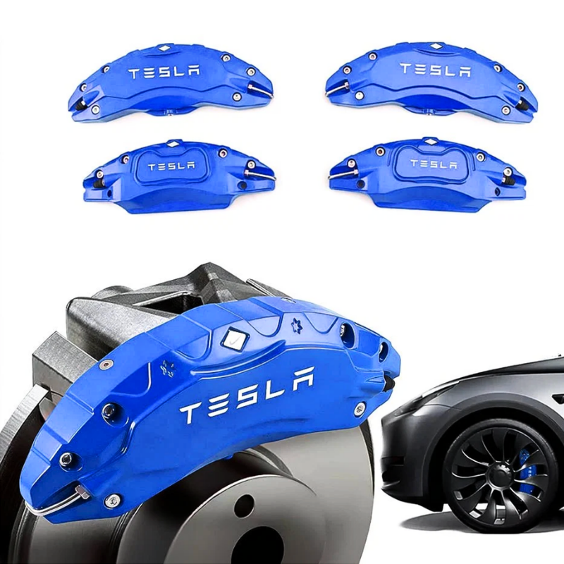 Tesla Model Y Juniper Berlin Versiyon Uyumlu Spor Fren Kaliper Kapağı Seti Mavi