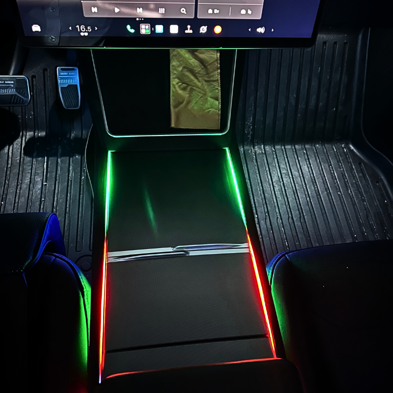 Mobil App & Kumandalı Orta Konsol Ambiyans Aydınlatma Seti (2 in 1 - 2x110 cm / 256 Renk)